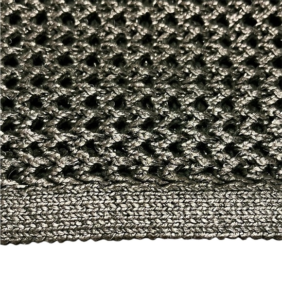 Chicos Women's Pullover Shine Open Stitch Sweater-Olive Green Metallic-Size 3 - Picture 6 of 9